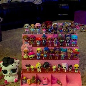 Lol collection of dolls, storage kit, bank